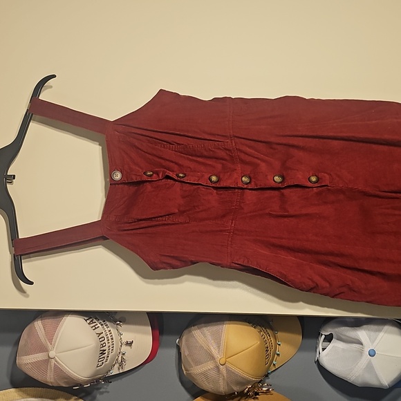 Dip Rust Jumpsuit with Wide Straps - Picture 2 of 6